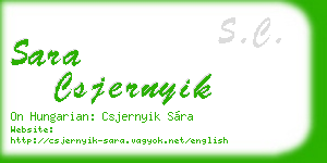 sara csjernyik business card