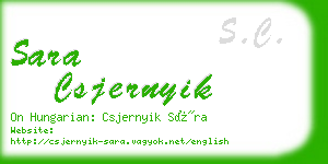 sara csjernyik business card